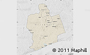 Shaded Relief Map of Sassandra, lighten, desaturated