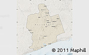 Shaded Relief Map of Sassandra, lighten