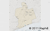 Shaded Relief Map of Sassandra, lighten, semi-desaturated
