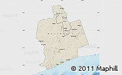 Shaded Relief Map of Sassandra, single color outside