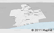 Gray Panoramic Map of Sassandra, single color outside