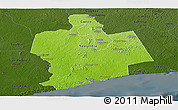 Physical Panoramic Map of Sassandra, darken