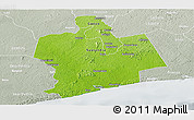 Physical Panoramic Map of Sassandra, lighten, semi-desaturated