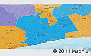 Political Panoramic Map of Sassandra, political shades outside