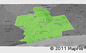 Political Shades Panoramic Map of Sassandra, darken, desaturated