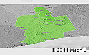Political Shades Panoramic Map of Sassandra, desaturated