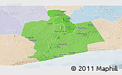 Political Shades Panoramic Map of Sassandra, lighten