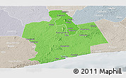 Political Shades Panoramic Map of Sassandra, lighten, semi-desaturated