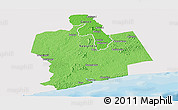 Political Shades Panoramic Map of Sassandra, single color outside