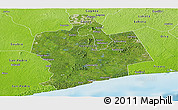 Satellite Panoramic Map of Sassandra, physical outside
