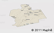 Shaded Relief Panoramic Map of Sassandra, cropped outside