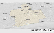 Shaded Relief Panoramic Map of Sassandra, desaturated