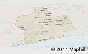 Shaded Relief Panoramic Map of Sassandra, lighten