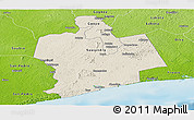 Shaded Relief Panoramic Map of Sassandra, physical outside