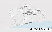 Silver Style Panoramic Map of Sassandra, single color outside