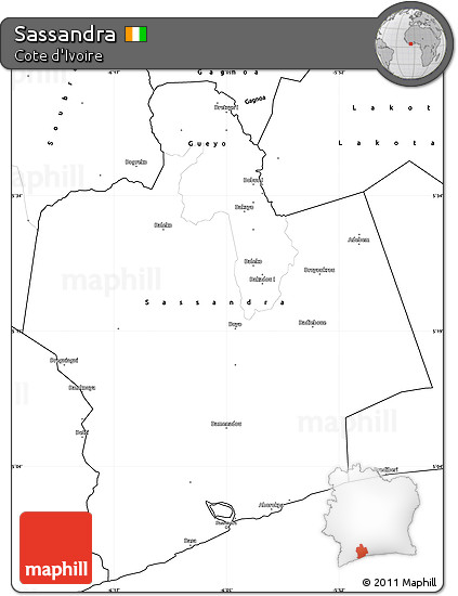 Blank Simple Map of Sassandra