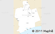Classic Style Simple Map of Sassandra, single color outside