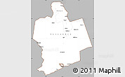 Gray Simple Map of Sassandra, cropped outside