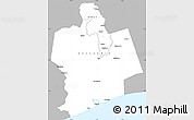 Gray Simple Map of Sassandra, single color outside