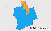 Political Simple Map of Sassandra, cropped outside