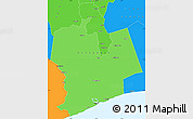 Political Shades Simple Map of Sassandra, political outside