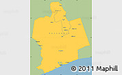 Savanna Style Simple Map of Sassandra, single color outside