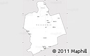 Silver Style Simple Map of Sassandra, cropped outside
