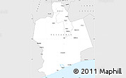 Silver Style Simple Map of Sassandra