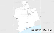 Silver Style Simple Map of Sassandra, single color outside