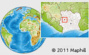 Physical Location Map of Sifie, highlighted country