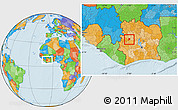 Political Location Map of Sifie