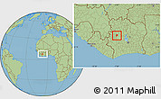 Savanna Style Location Map of Sifie