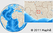 Shaded Relief Location Map of Sifie