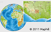 Physical Location Map of Worofla