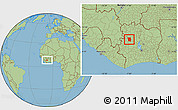 Savanna Style Location Map of Worofla