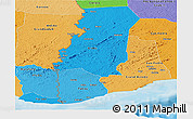 Political Shades Panoramic Map of Tabou