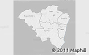 Gray 3D Map of Tanda, single color outside