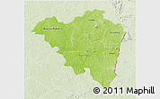 Physical 3D Map of Tanda, lighten
