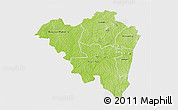 Physical 3D Map of Tanda, single color outside