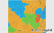 Political 3D Map of Tanda