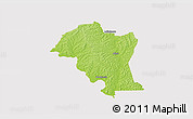 Physical 3D Map of Kouassi-Datekro, cropped outside