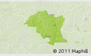 Physical 3D Map of Kouassi-Datekro, lighten