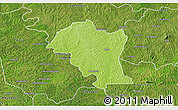 Physical 3D Map of Kouassi-Datekro, satellite outside