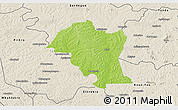 Physical 3D Map of Kouassi-Datekro, shaded relief outside