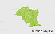 Physical 3D Map of Kouassi-Datekro, single color outside