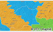 Political 3D Map of Kouassi-Datekro