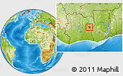 Physical Location Map of Kouassi-Datekro