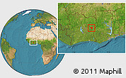 Satellite Location Map of Kouassi-Datekro