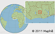 Savanna Style Location Map of Kouassi-Datekro