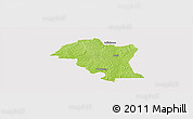 Physical Panoramic Map of Kouassi-Datekro, cropped outside